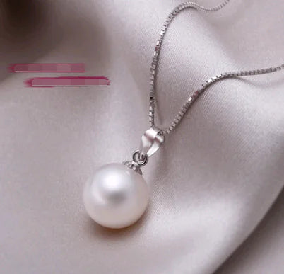 Freshwater Pearl Pendant with S925 Silver Necklace